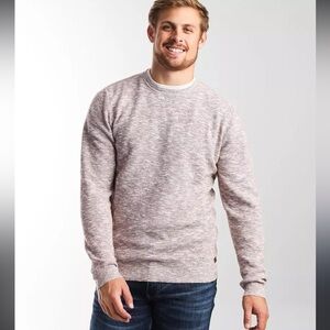 Outpost Makers Large Crew Neck Tight Knit Sweater Pull Over Burgundy Thick Warm